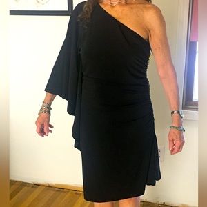 Nearly new Michael Kors one shoulder little black dress